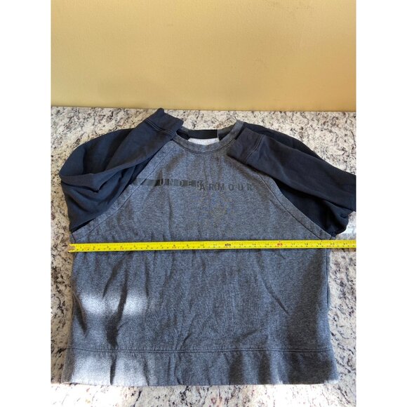 Under Armour Womens Sweatshirt Small Blue Cropped Athletic Sports Outdoor - Picture 8 of 11